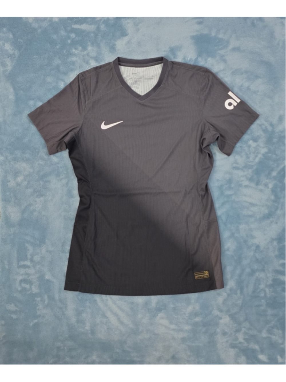 Women's Nike Ally Soccer Jersey Short Sleeve Grey White Size S